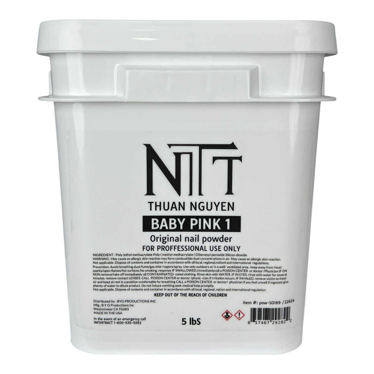 NTT BABY Pink 1 Nail Powder 5lbs [Buy 1 Free 1 Base 1 Top Rocky Top HEMA Free]