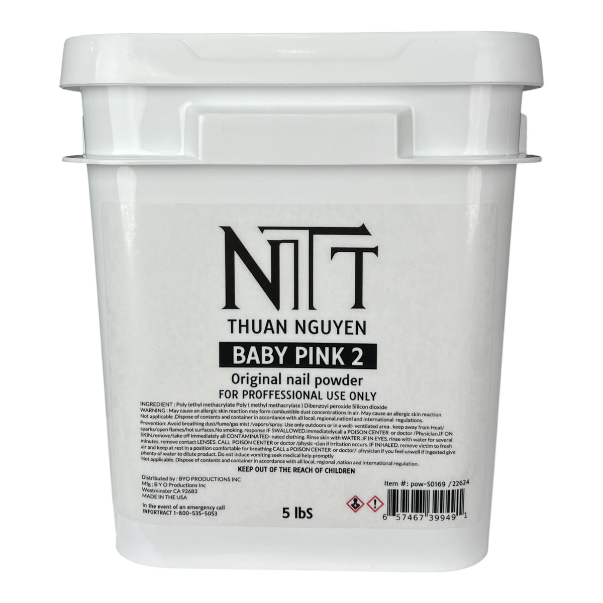 NTT BABY Pink 2 Nail Powder 5lbs [Buy 1 Free 1 Base 1 Top Rocky Top HEMA Free]