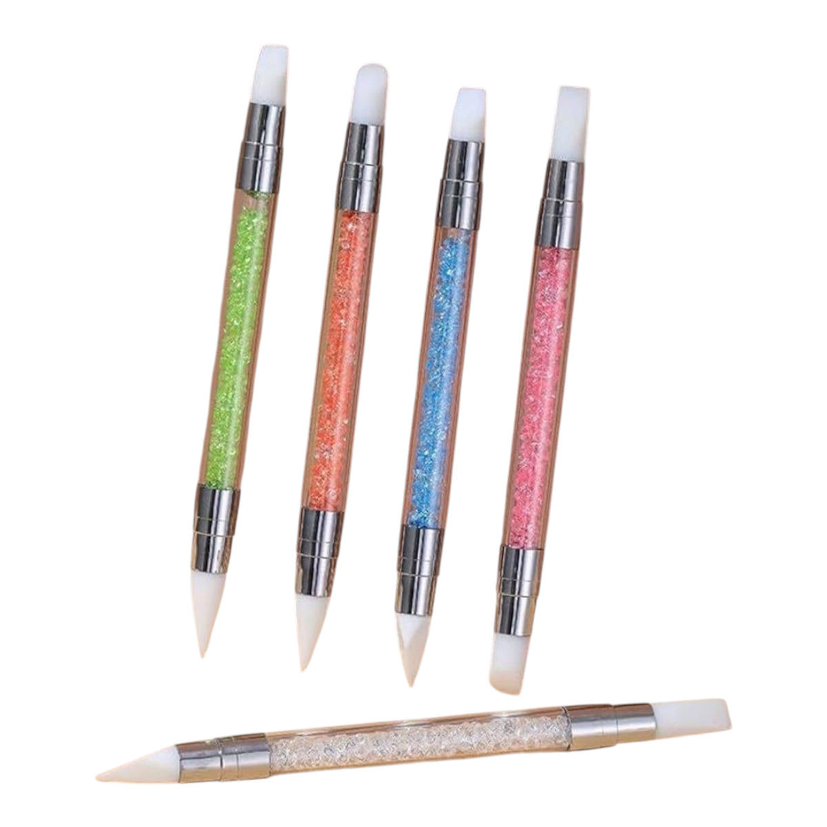 5 PCS NAIL SCULPTURE PEN - DUAL TIPPED SILICONE NAIL TOOLS