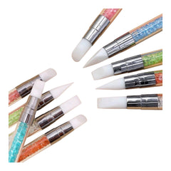 5 PCS NAIL SCULPTURE PEN - DUAL TIPPED SILICONE NAIL TOOLS