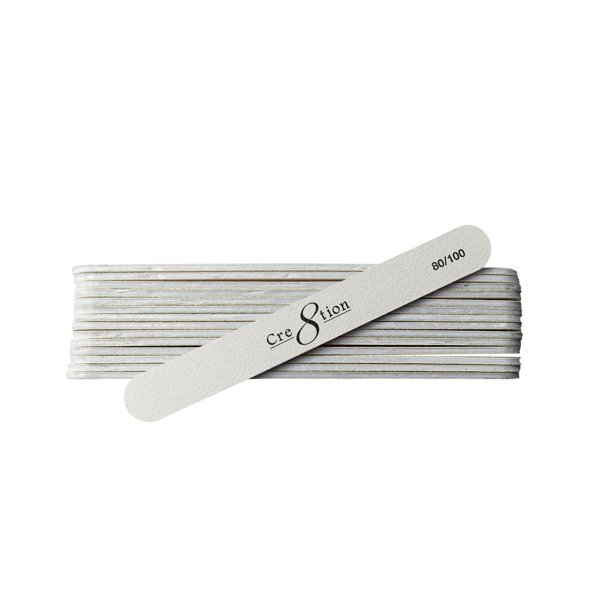 Cre8tion Mini Nail File Plastic Center White Grit (50 pcs./pack)