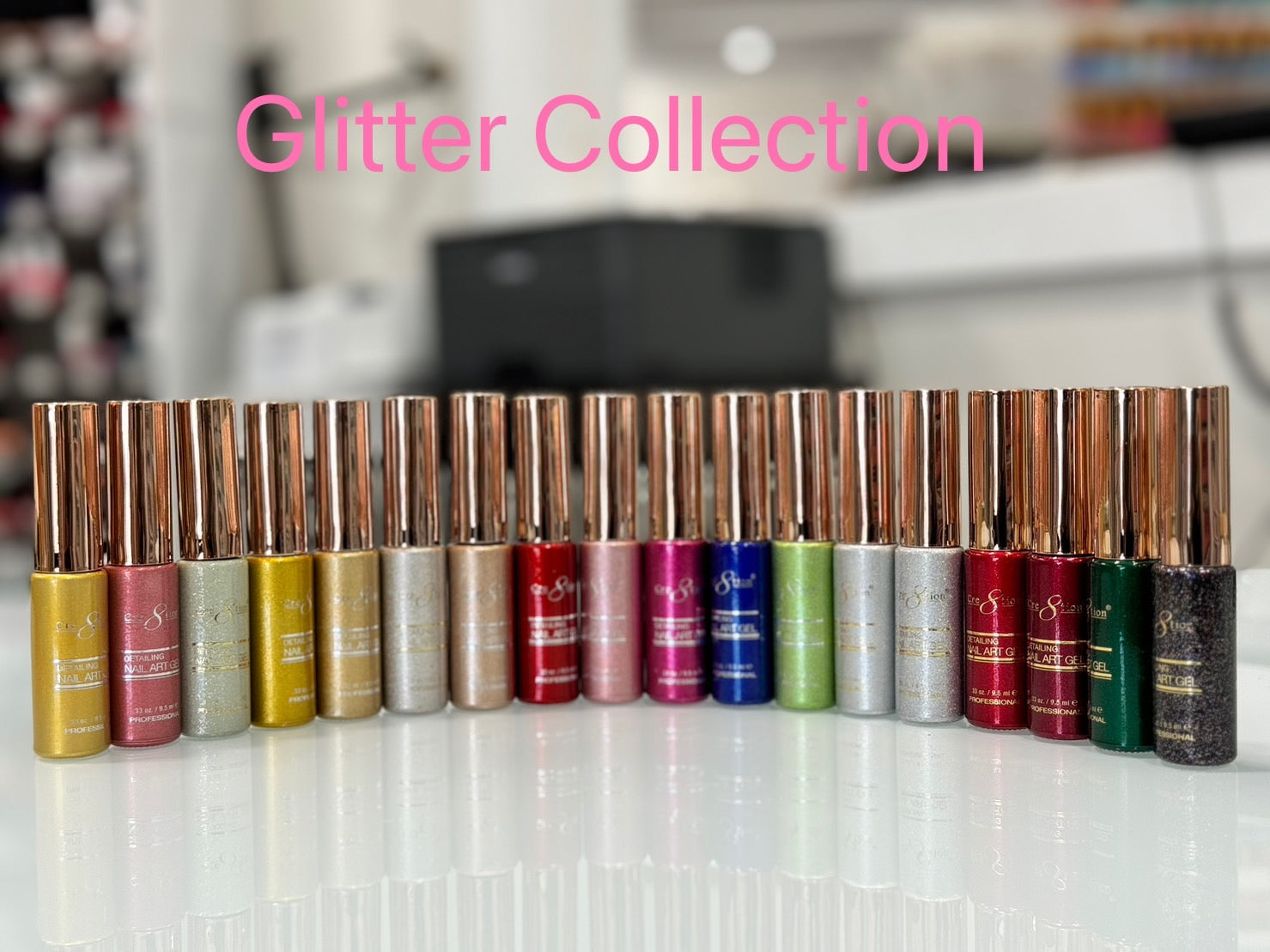 Cre8tion Detailing Nail Art Gel - Full set 93 colors w/ 1 Set Color Chart, 12 Top Diamond 0.5oz & 1 Detailing Gel Holder