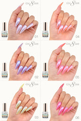 Cre8tion SeaShell Gel 0.5oz - Full Set 18 colors w/ 3 Top Diamond 0.5oz & 1 Color Chart