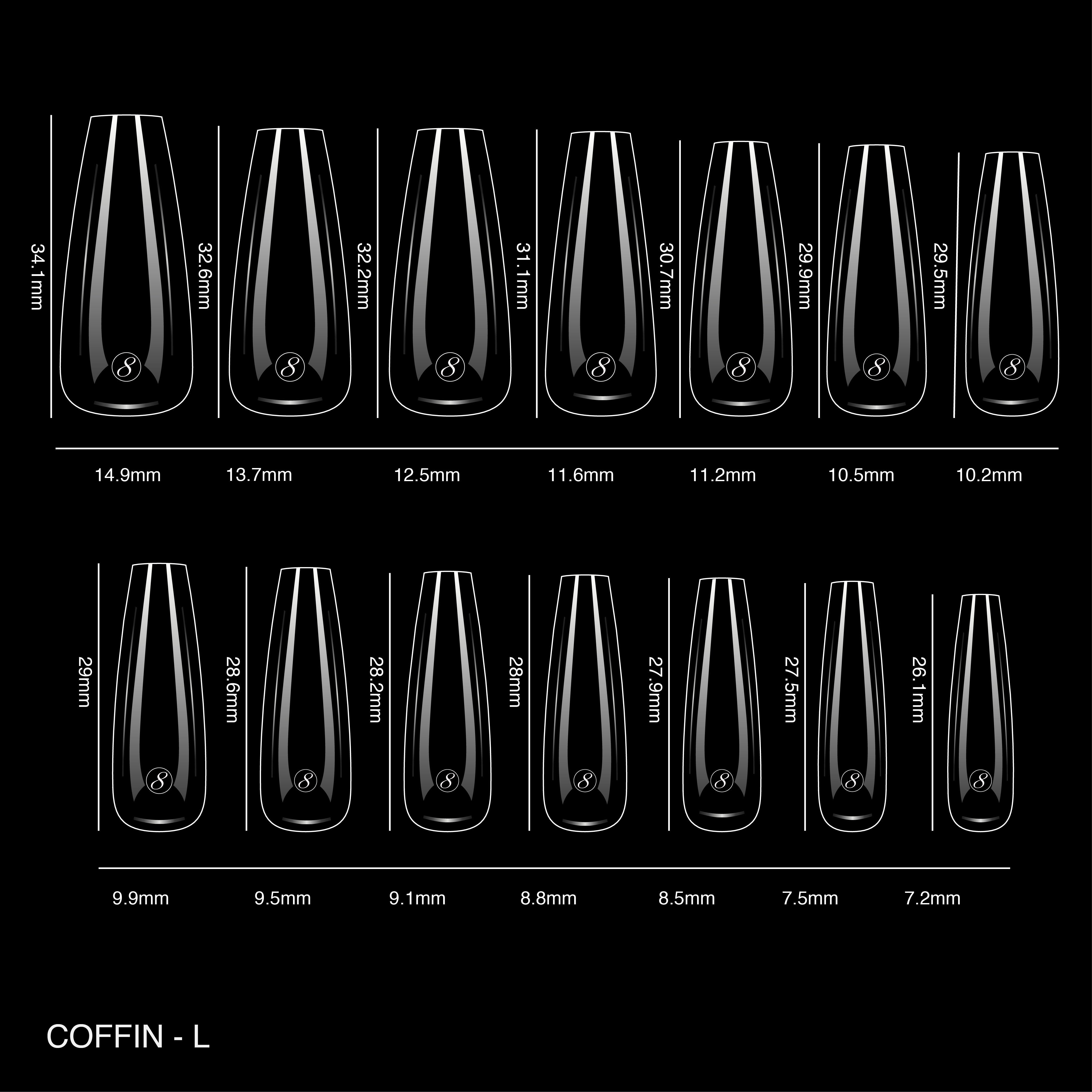 Cre8tion Soft Gel Tips - COFFIN