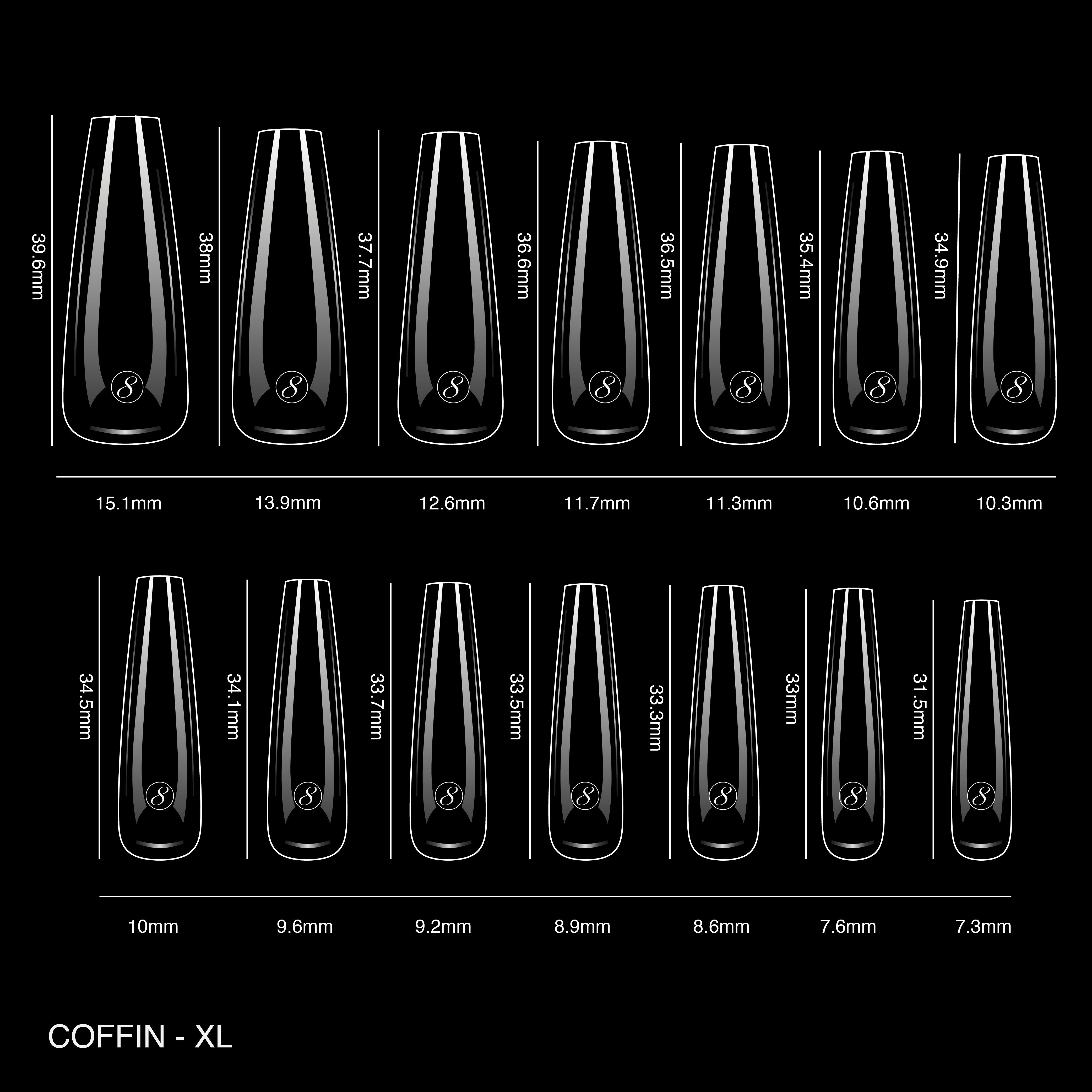 Cre8tion Soft Gel Tips - COFFIN