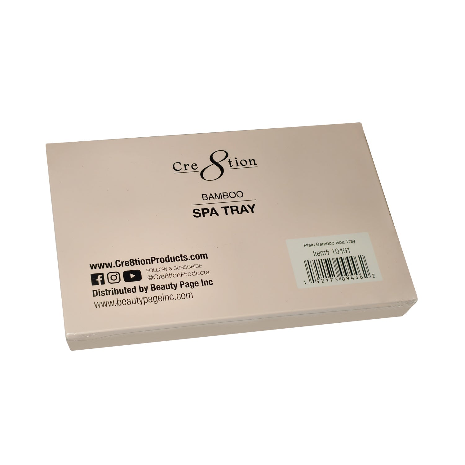 Cre8tion Plain Bamboo Spa Tray