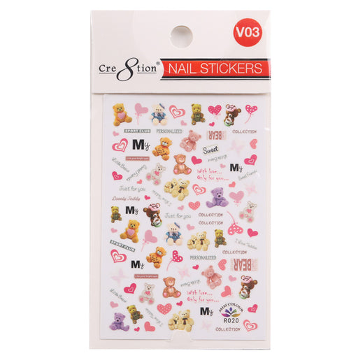 Cre8tion Nail Art Sticker Valentine (12 Styles)