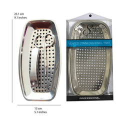 Cre8tion Stainless Steel Large Tray with Holes 23.1 x 13cm