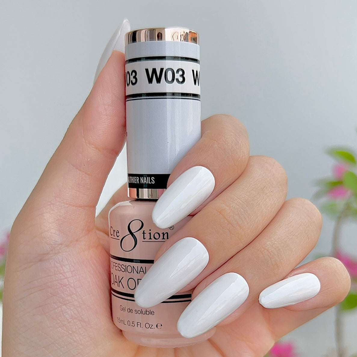 Cre8tion Gel - French Collection 0.5oz - W03 Ice White