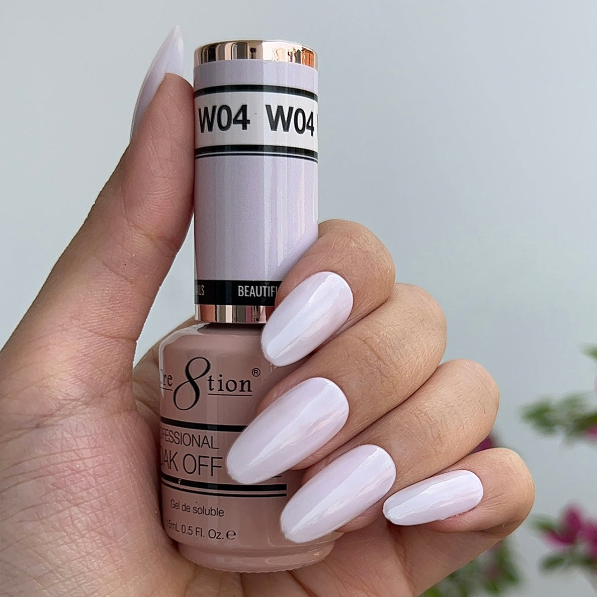Cre8tion Gel - French Collection 0.5oz - W04 Blush White (White in a Pink Shades)