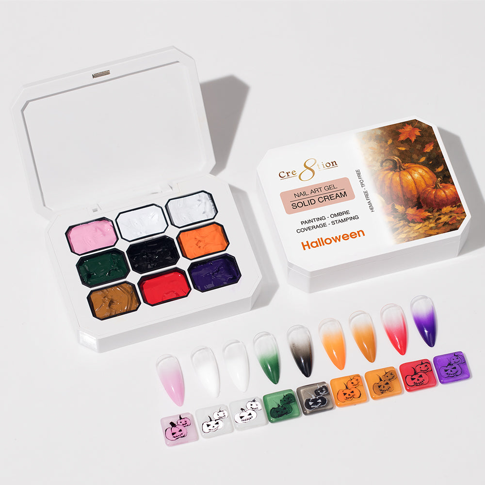 Cre8tion Nail Art Gel - Solid Cream Collection - Halloween
