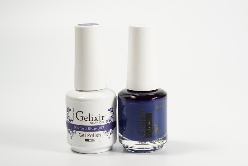 Gelixir Nail Polish Gel & Matching Lacquer Oxford Blue 1 PK #087