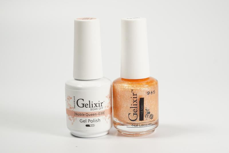 Gelixir Nail Polish Gel & Matching Lacquer Noble Queen 1 PK #038