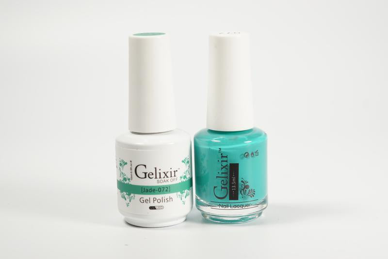 Gelixir Nail Polish Gel & Matching Lacquer Jade 1 PK #072