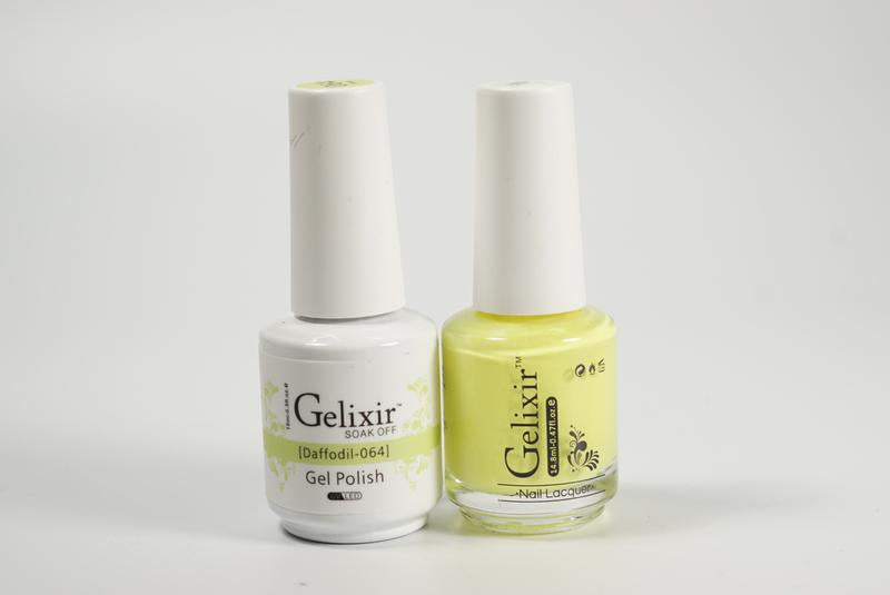 Gelixir Nail Polish Gel & Matching Lacquer Daffodil 1 PK #064