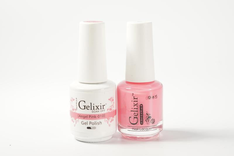 Gelixir Nail Polish Gel & Matching Lacquer Angel Pink 1 PK #010
