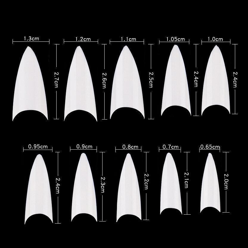 Cre8tion Special Shape - 03 Short Stellito Nail Tips 500 pcs./box