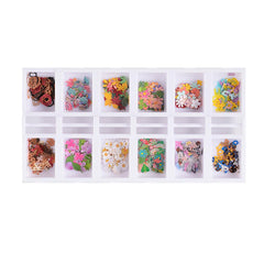 Cre8tion Colorful Design Nail Art Sequins Box 02 12 Styles