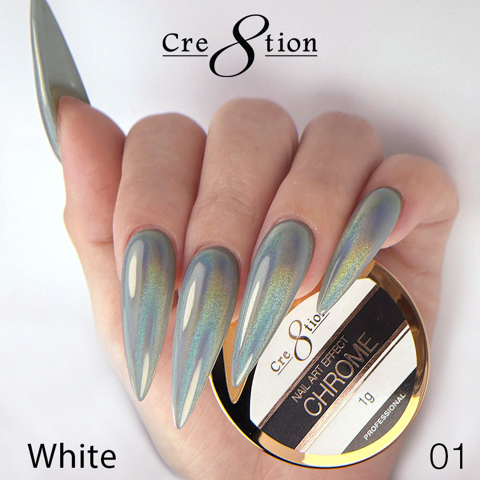 Cre8tion Chrome Nail Art Effect 1g - 01 Silver Hologram A
