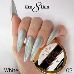 Cre8tion Chrome Nail Art Effect 1g - 02 Silver Hologram B