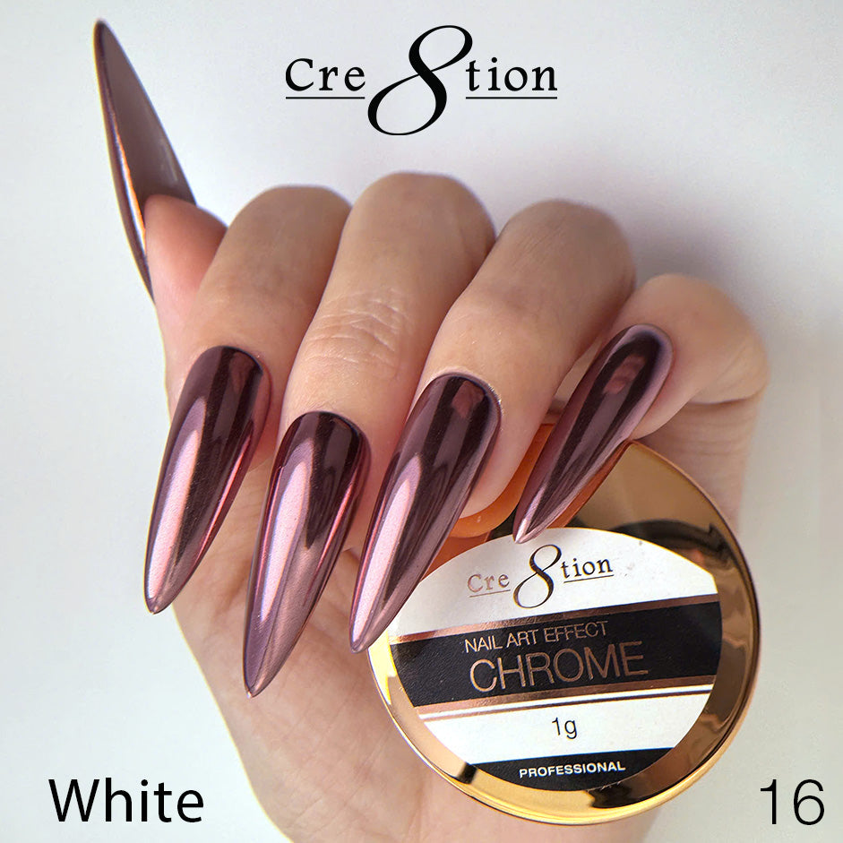 Cre8tion Chrome Nail Art Effect 1g - 16 True Red Pink