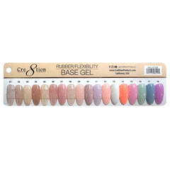Cre8tion Color Chart  - Rubber Base/Biab Gel Collection 18 Colors