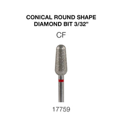 Cre8tion Conical Round Shape Diamond Bit - CF 3/32"
