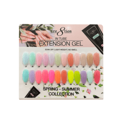Cre8tion Counter Display Color Chart - Poly Gel-Extension Gel In Tube 24 colors (#37-#60) Spring - Summer Collection