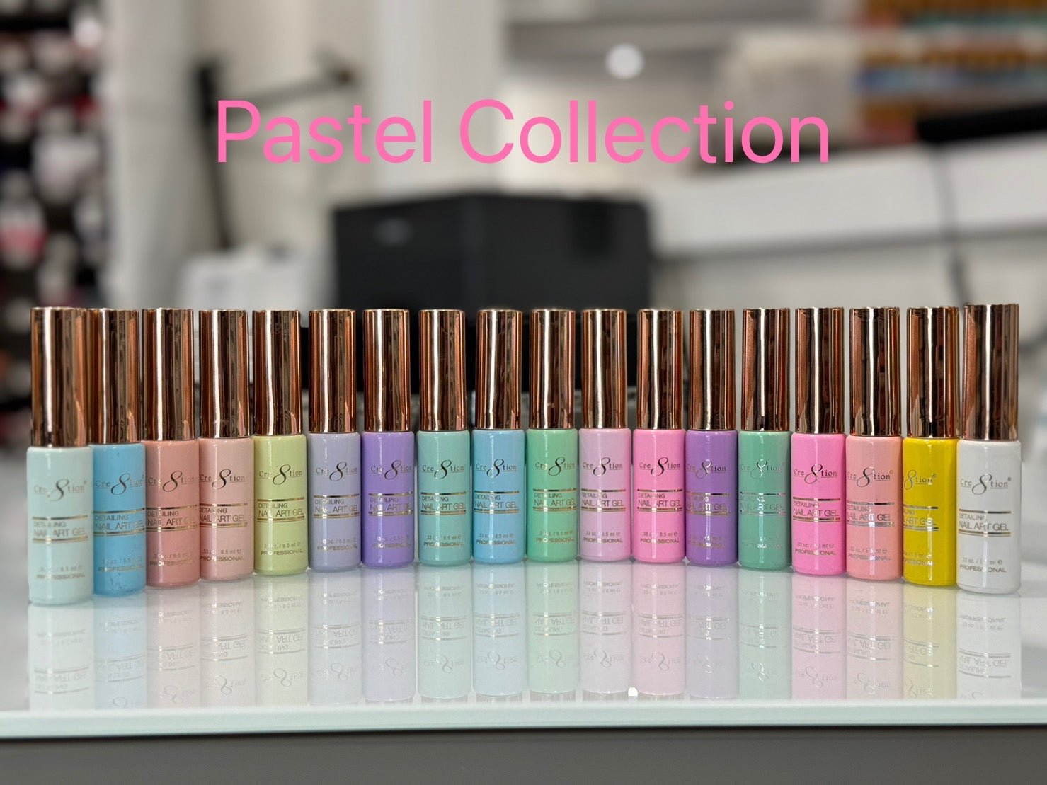 Cre8tion Detailing Nail Art Gel - Pastel Collection