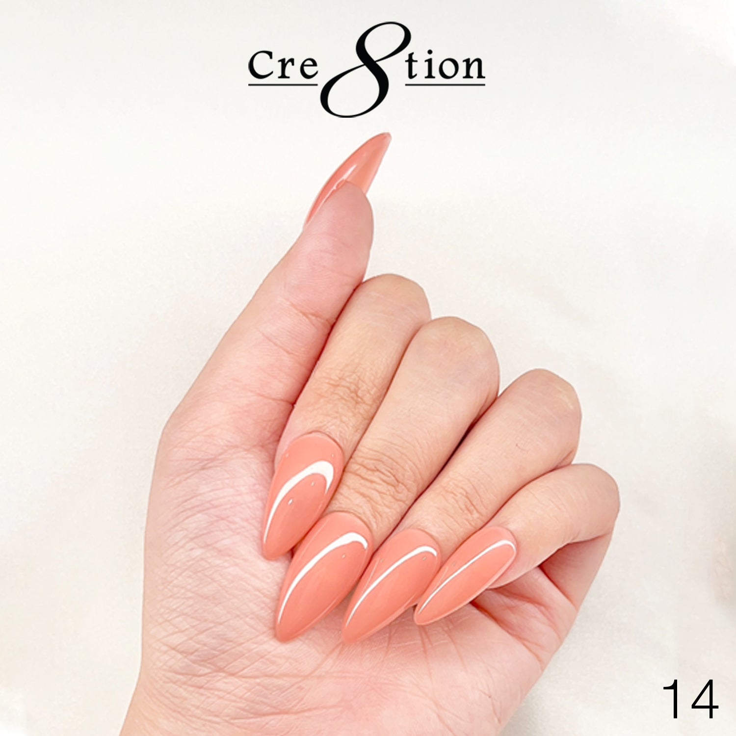 Cre8tion Gel Collection - Overlay/ Brush on Builder 0.5oz 14 Peach Popstar Glow