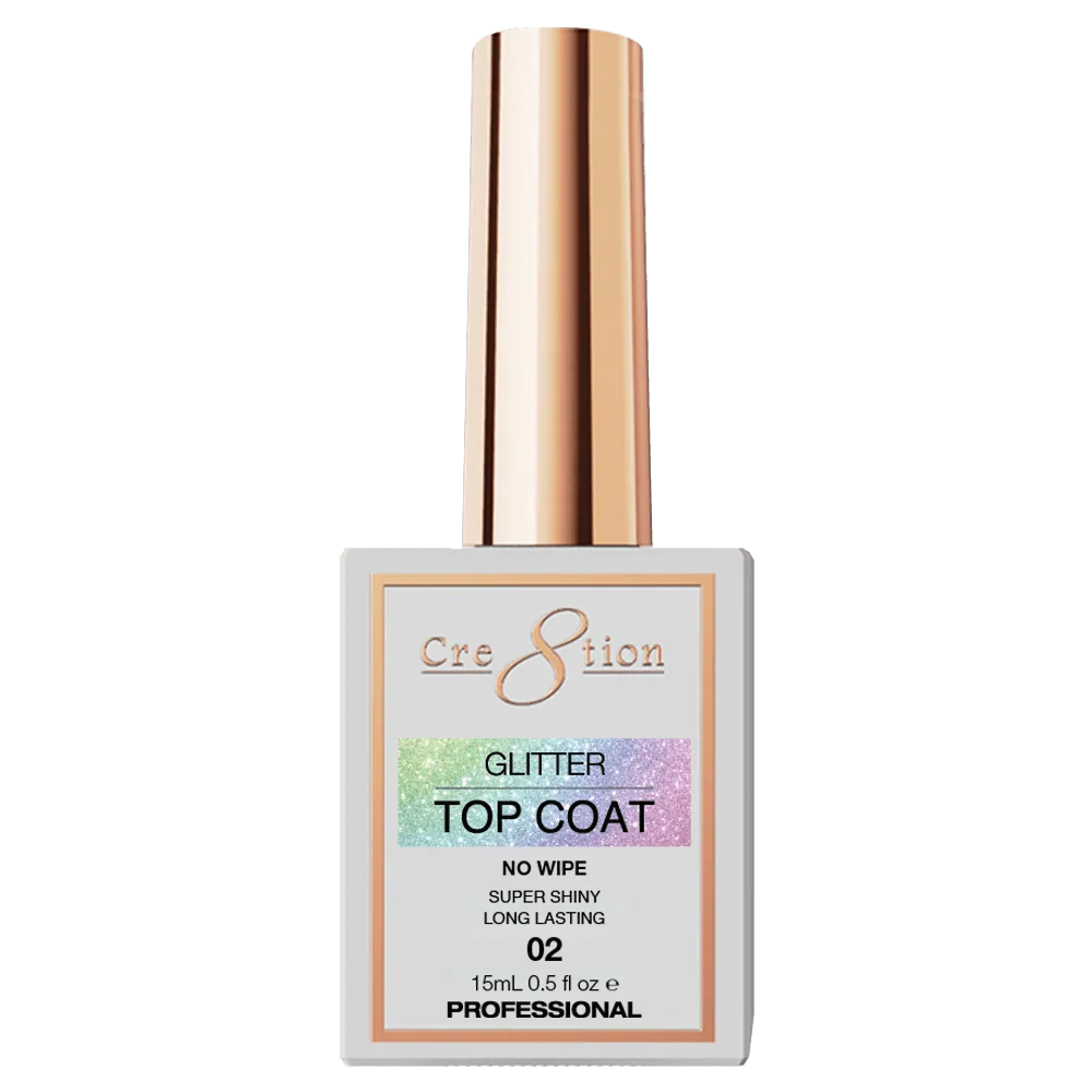 Cre8tion Glitter Top Coat 0.5oz 02