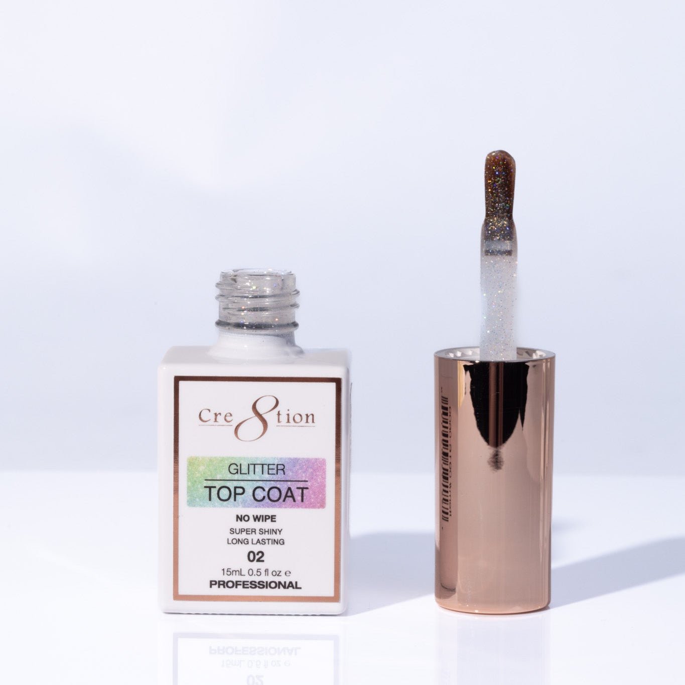Cre8tion Glitter Top Coat 0.5oz 02