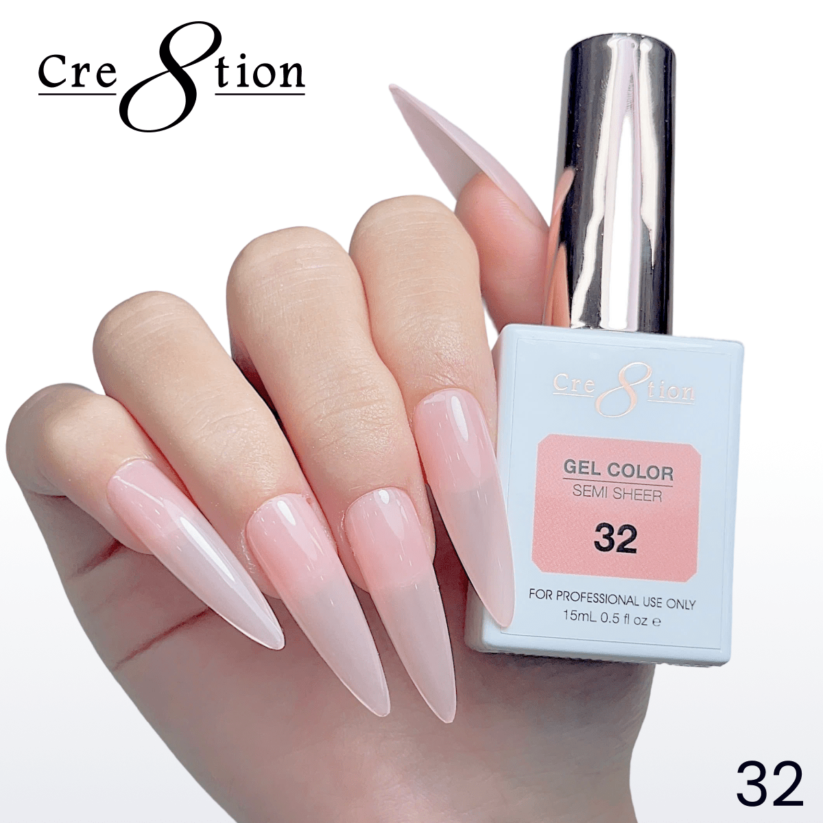 Cre8tion Hema Free Semi-Sheer Collection 0.5oz -  Coral Series