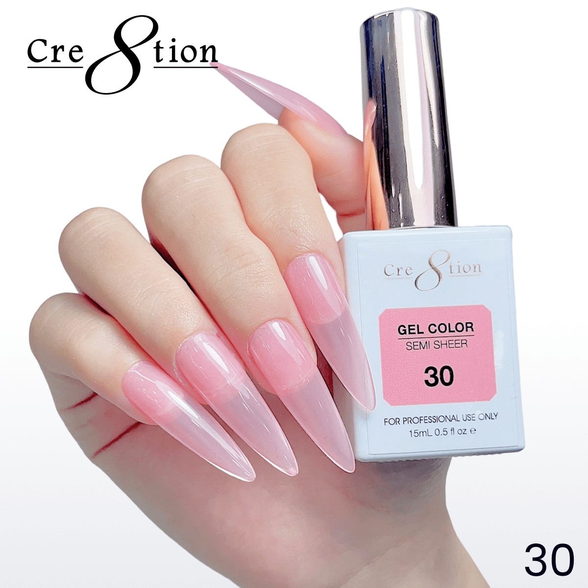 Cre8tion Hema Free Semi-Sheer Collection 0.5oz -  Coral Series