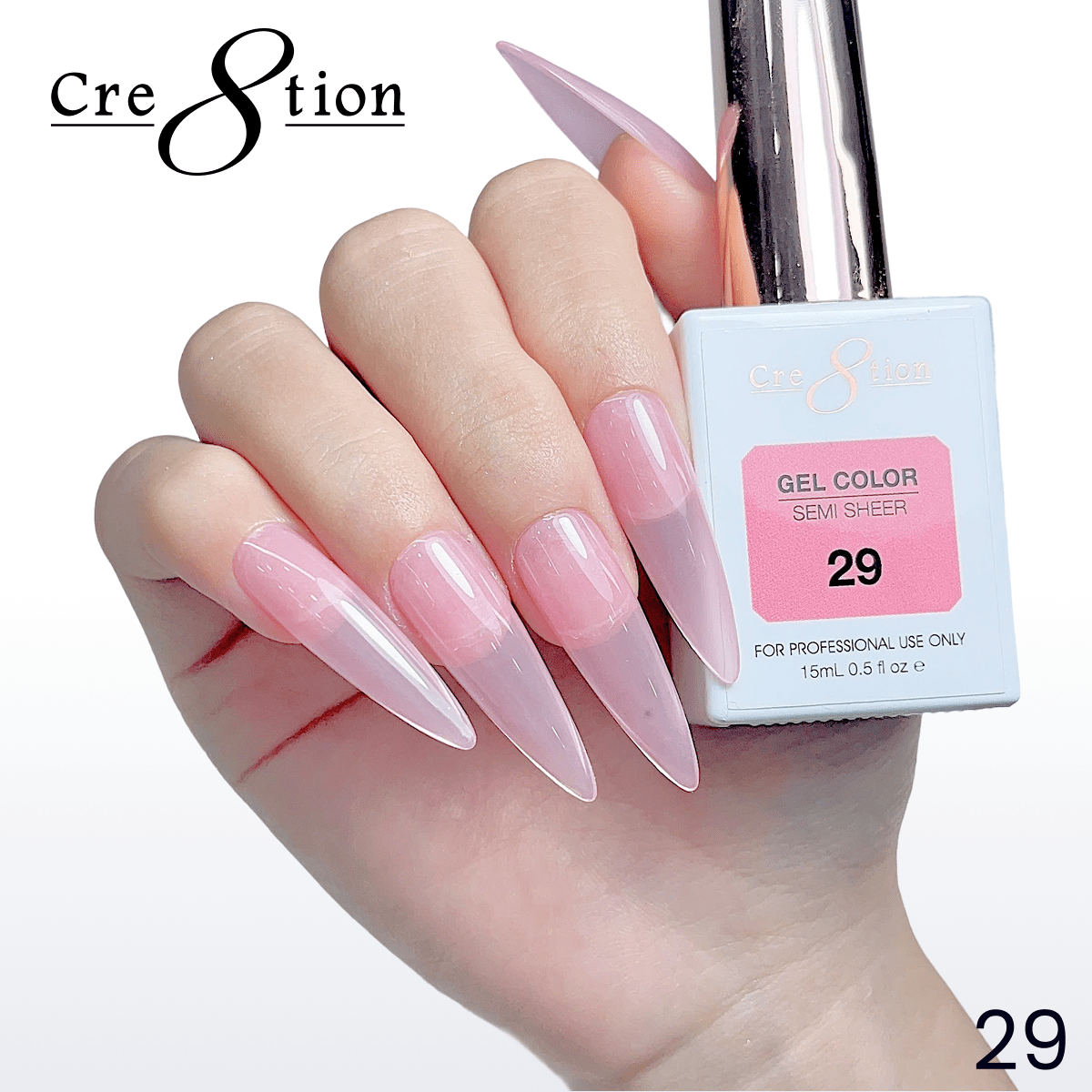 Cre8tion Hema Free Semi-Sheer Collection 0.5oz -  Coral Series