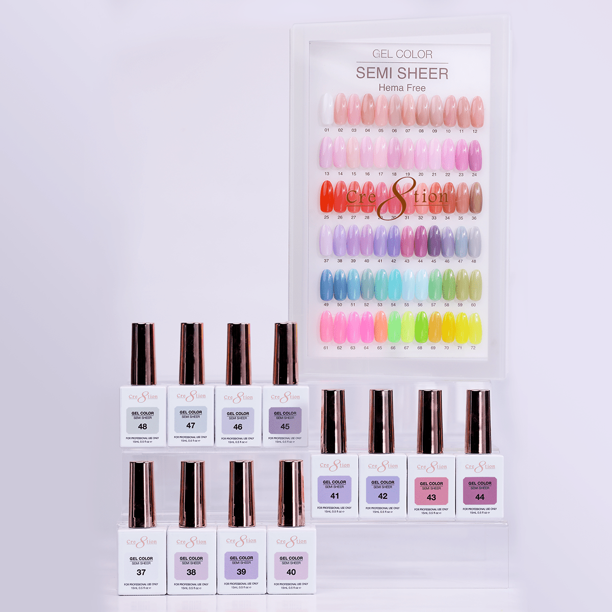 Cre8tion Hema Free Semi-Sheer Collection 0.5oz - Mauve Series