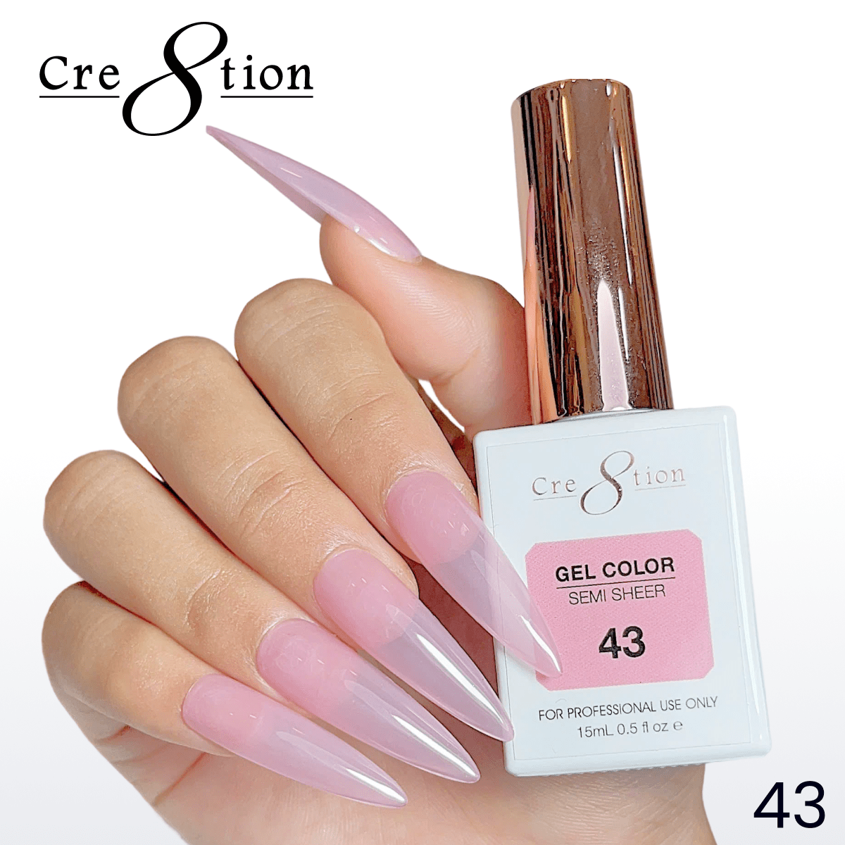 Cre8tion Hema Free Semi-Sheer Collection 0.5oz - Mauve Series
