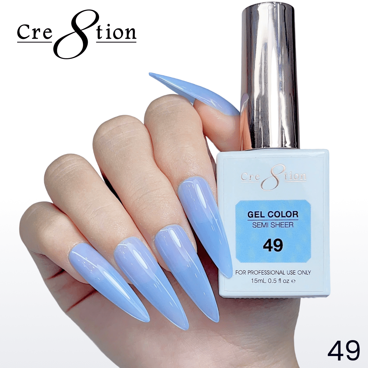 Cre8tion Hema Free Semi-Sheer Collection 0.5oz - Mint Sky Series