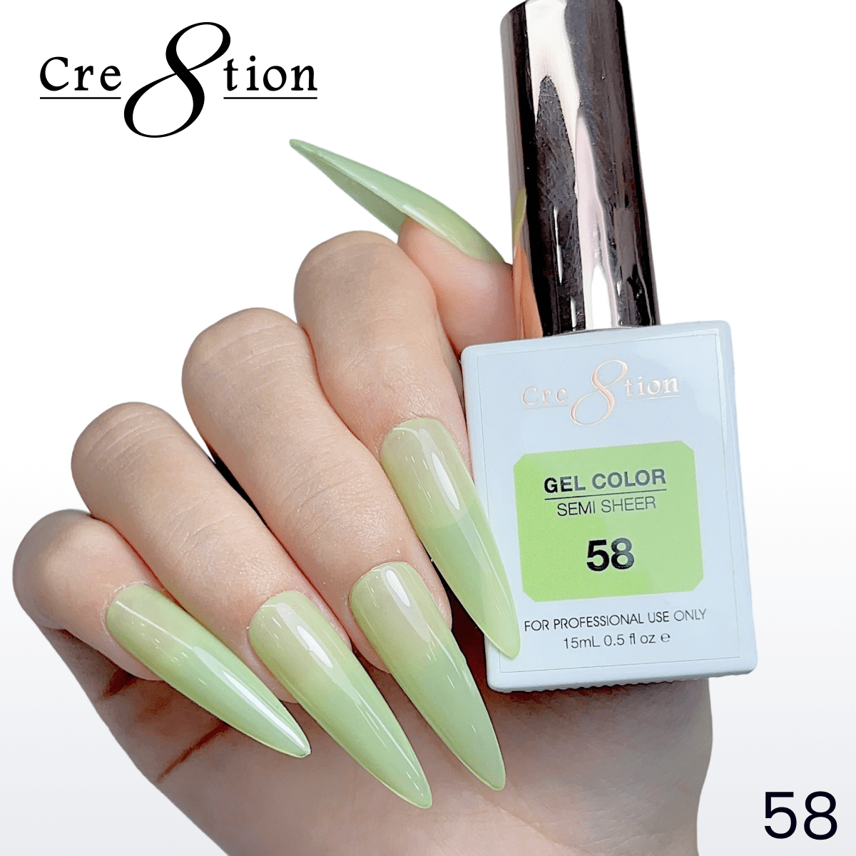 Cre8tion Hema Free Semi-Sheer Collection 0.5oz - Mint Sky Series