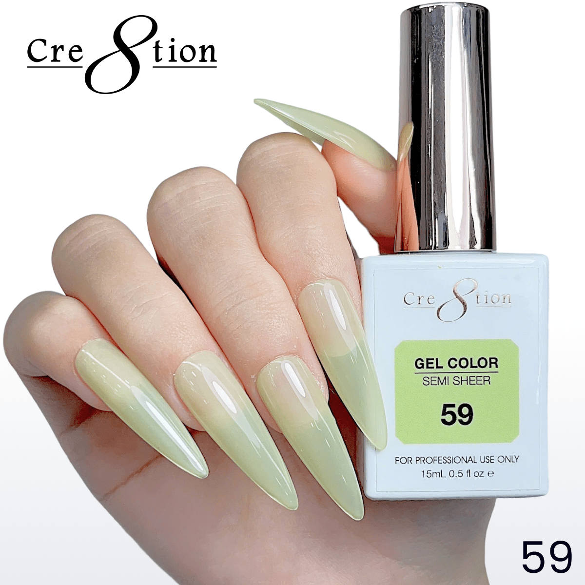 Cre8tion Hema Free Semi-Sheer Collection 0.5oz - Mint Sky Series
