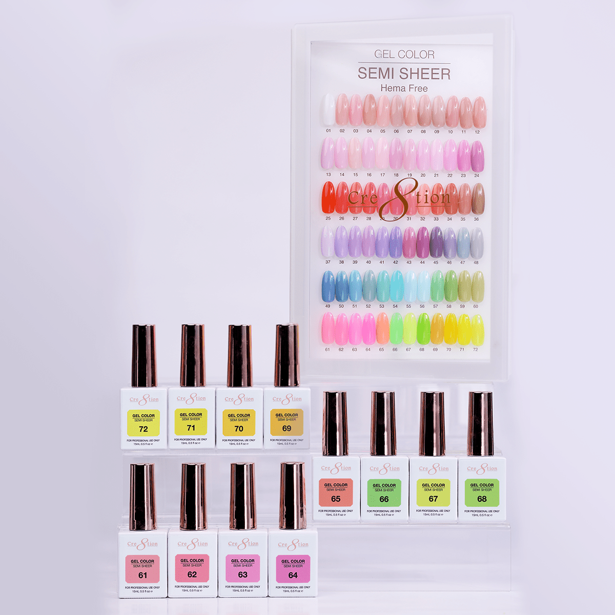 Cre8tion Hema Free Semi-Sheer Collection 0.5oz - Neon Series