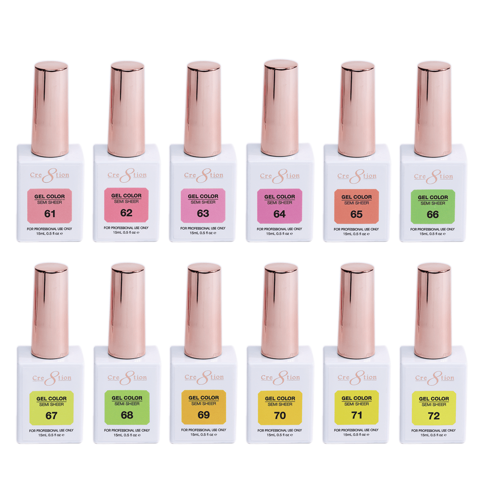 Cre8tion Hema Free Semi-Sheer Collection 0.5oz - 72 Color Kit