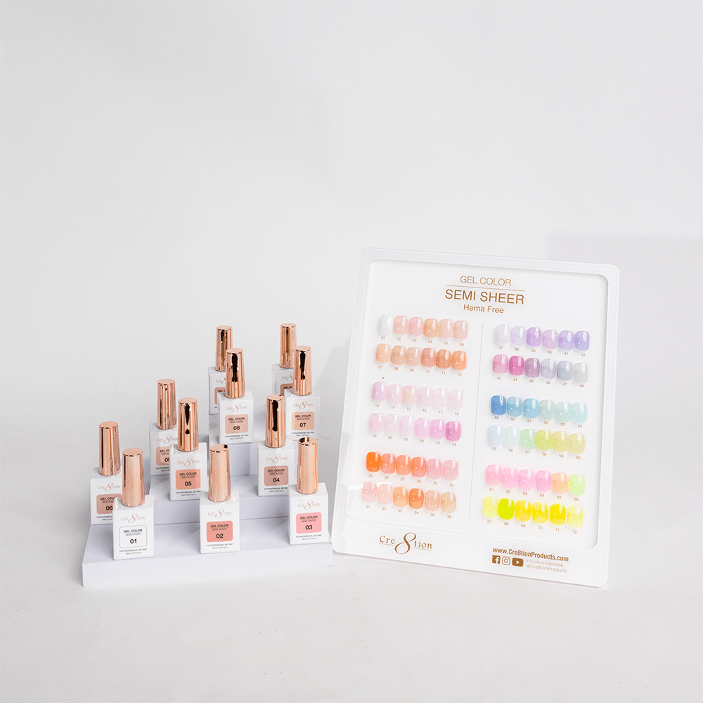 Cre8tion Hema Free Semi-Sheer Collection 0.5oz - 72 Color Kit