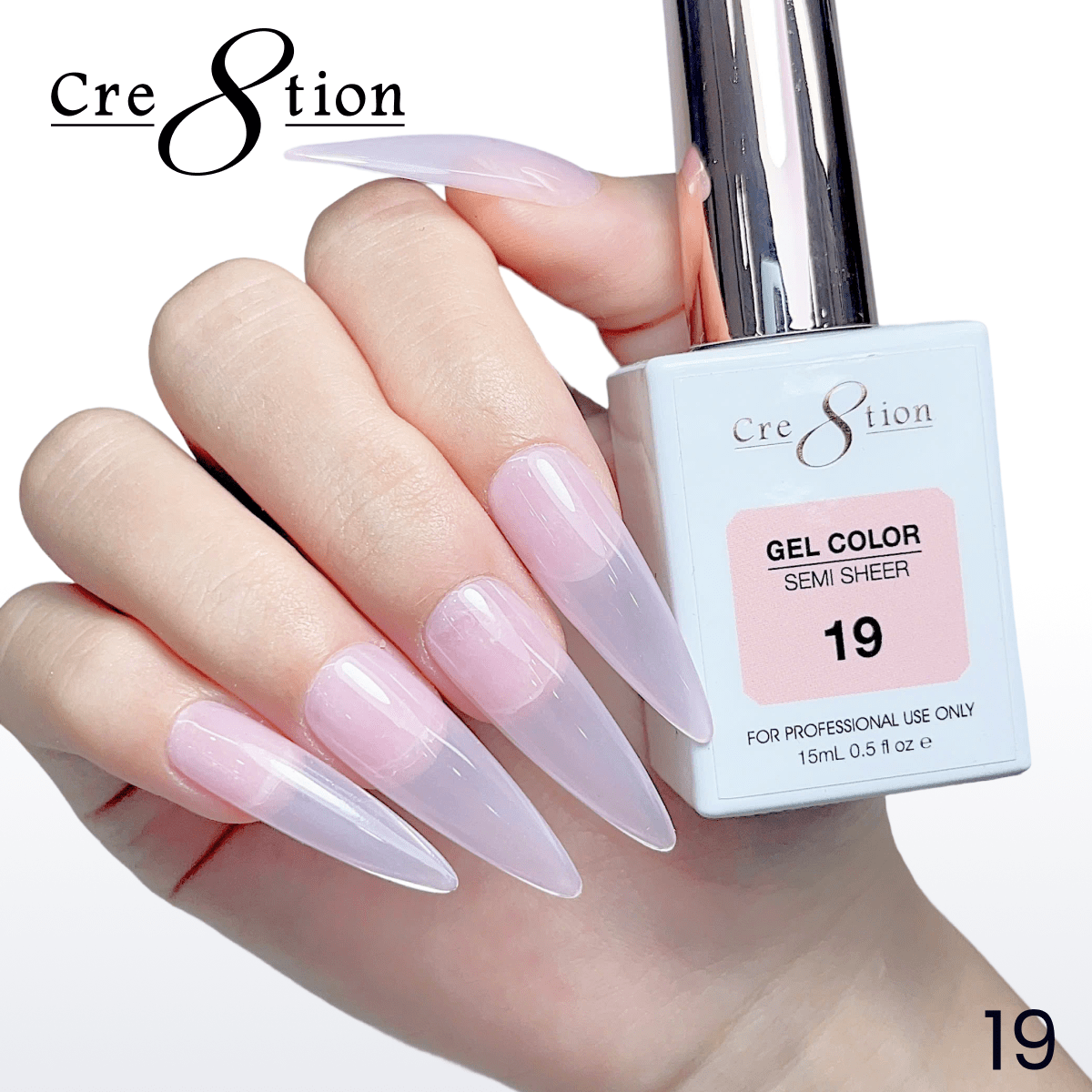 Cre8tion Hema Free Semi-Sheer Collection 0.5oz - Pink Series