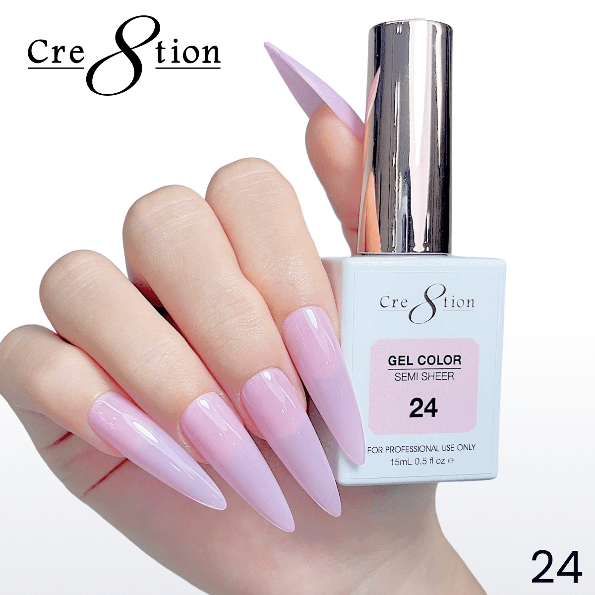 Cre8tion Hema Free Semi-Sheer Collection 0.5oz - Pink Series