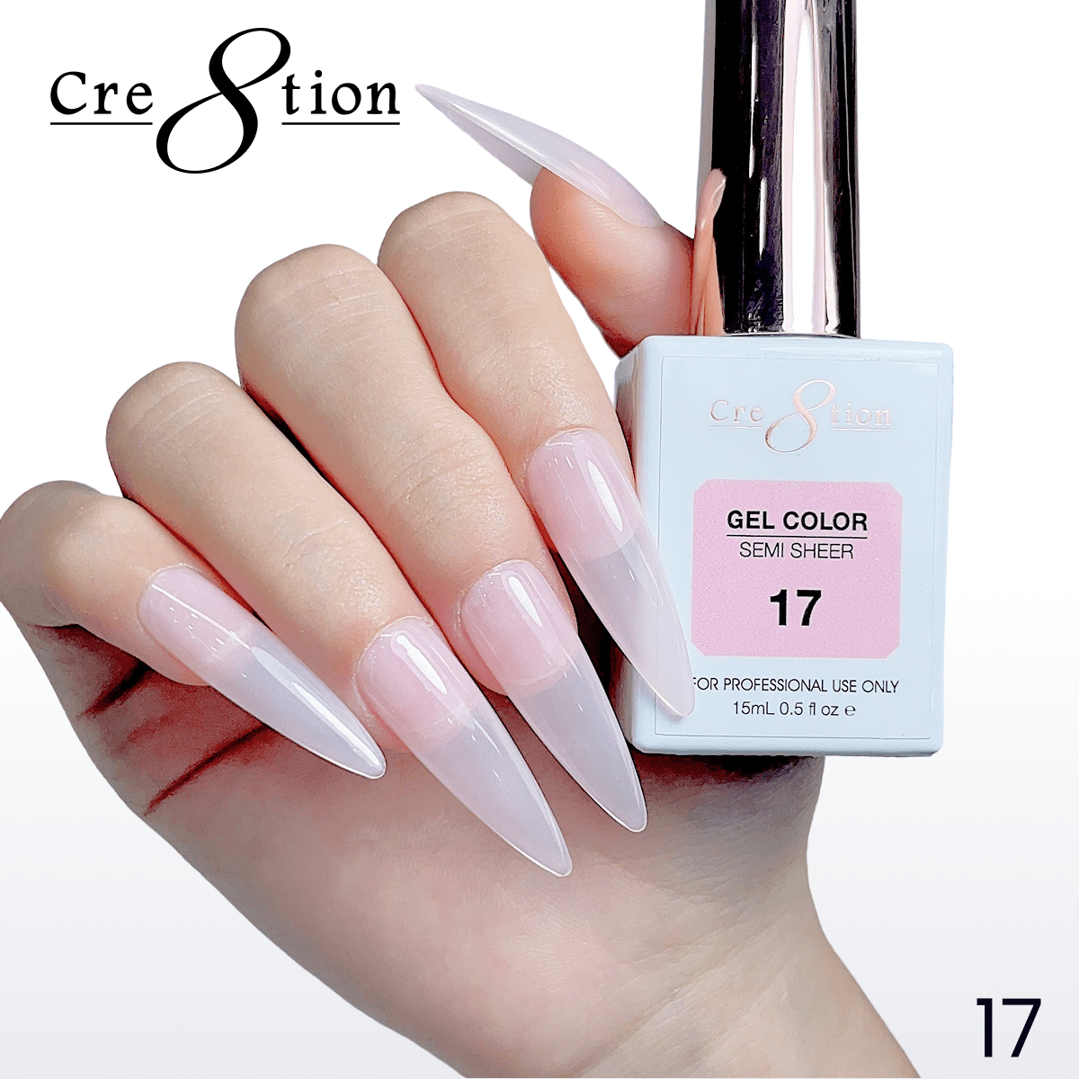 Cre8tion Hema Free Semi-Sheer Collection 0.5oz - Pink Series