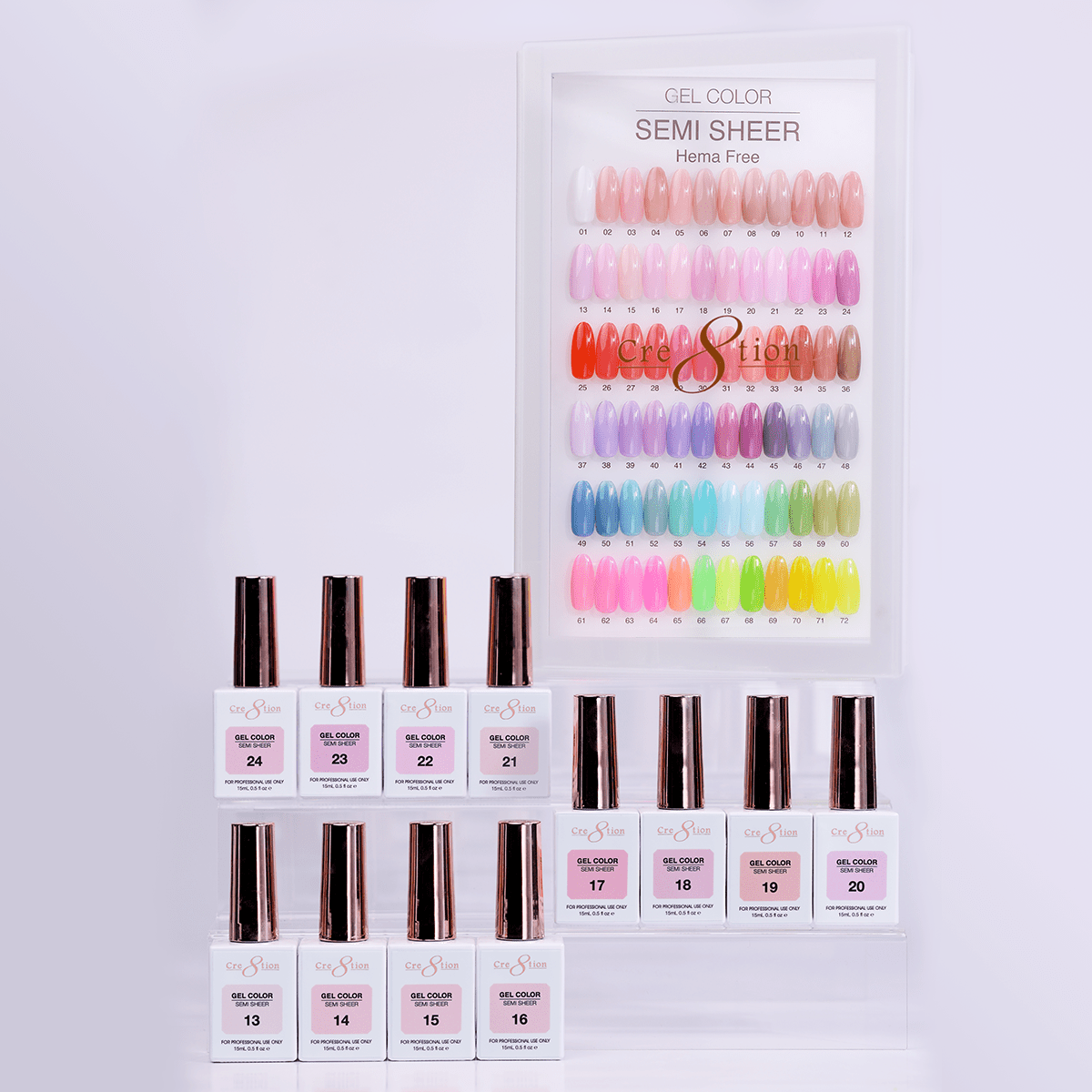 Cre8tion Hema Free Semi-Sheer Collection 0.5oz - Pink Series