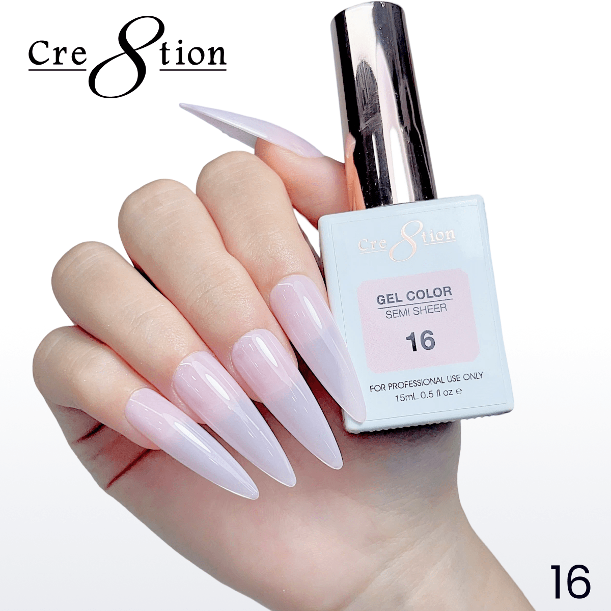 Cre8tion Hema Free Semi-Sheer Collection 0.5oz - Pink Series