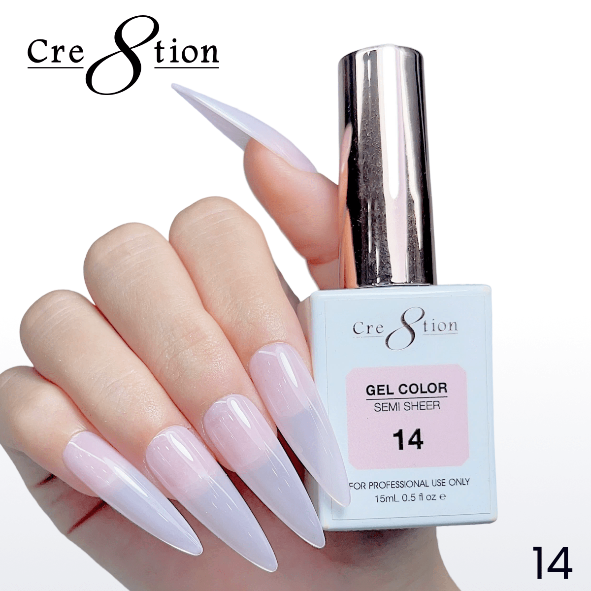 Cre8tion Hema Free Semi-Sheer Collection 0.5oz - Pink Series