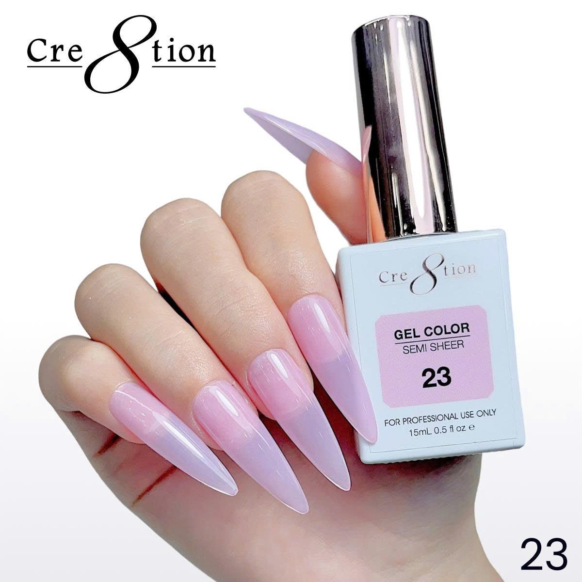 Cre8tion Hema Free Semi-Sheer Collection 0.5oz - Pink Series